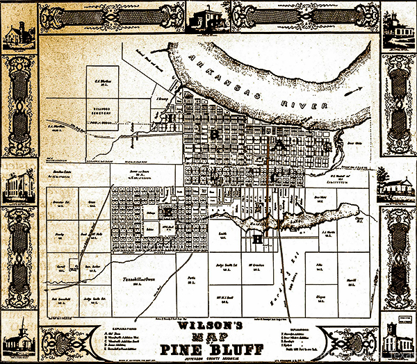 1868 Pine Bluff map